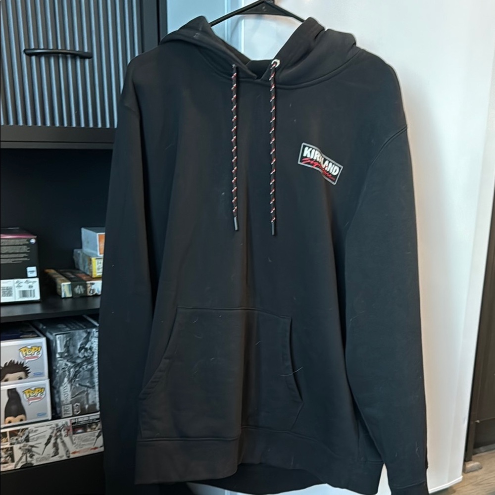 Kirkland Signature Black Hoodie with Red Accents